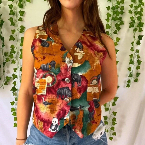 Vintage tapestry vest - Picture 4 of 5